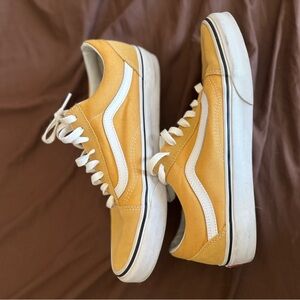 Vans Mustard Yellow Lace-Up Sneakers